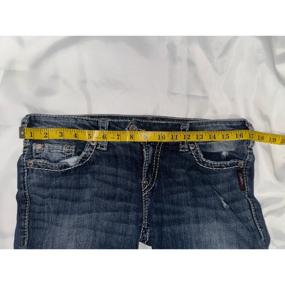 Silver jeans‎ low rise embellished wings capri jeans 32 (runs small in thighs) - Picture 8 of 12